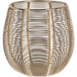 Fém tealight gyertyaállvány, arany színű