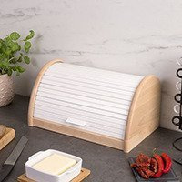 Fából készült kenyértartó, kenyér tároló, 39x25x21cm, ZELLER