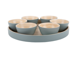 Snack tál szett PURO 6 darab + tálca