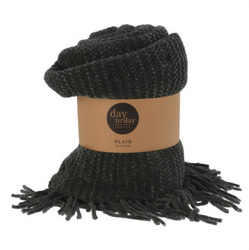 Boho takaró bojtokkal, kötött, 120 x 150 cm