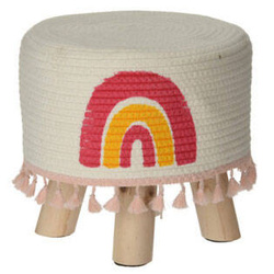 Gyermek lábzsámoly aranyos illusztrációval és bojtokkal