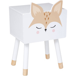 Gyerek éjjeli szekrény LISEK fenyő lábakkal, 53 cm