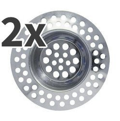 Két rozsdamentes acél mosogató szűrő, WENKO