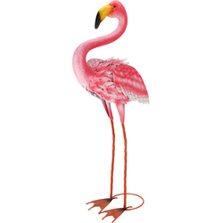 Kerti figura fém flamingó, 65 cm