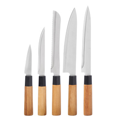 5 darabos bambusz nyelű konyhakés készlet BAMY