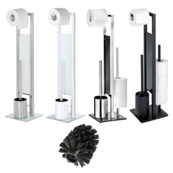 Készlet: toalettpapír tartó és állvány, WC-kefe, RIVALTA + tartalék fej, WENKO