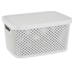 Műanyag kosár fedéllel, szervező, 3,5 l