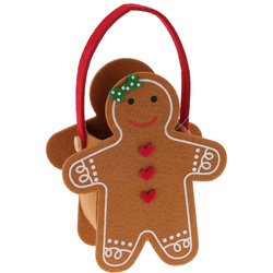 Karácsonyi mintás filctáska, 13 x 15,5 cm