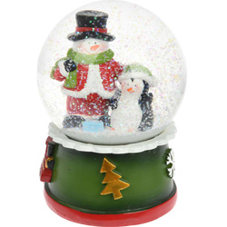 Hópehely gömb ünnepi figurákkal, Ø 10 cm