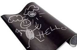 Öntapadós krétatáblák - gyerekeknek készült krétatábla + 5 db kréta a csomagban, 45 x 200 cm