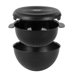 Tál szűrővel és fedővel, Ø 24 cm