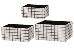 Kockás textilrendezők, 3 db.
