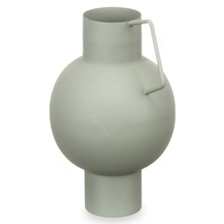 Fém vázát pasztell színben, magassága 23 cm