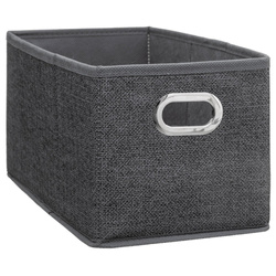 Tárolóedény, téglalap alakú, fogantyúkkal, 15 x 31 x 15 cm, sötétszürke