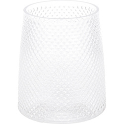 Alacsony dekoratív üveg váz, Ø 13 x 15,5 cm