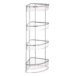 MANTA sarok fürdőszobai polc, 4 szint, álló