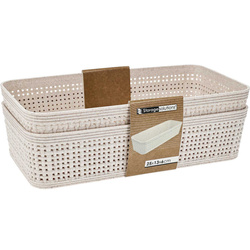 Műanyag rendező kosarak, 25 x 13,5 x 6 cm, 2 db.