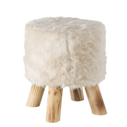 HILDA szőrmés puff, magassága 36 cm