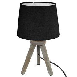 MINI NOIR asztali lámpa, fa lábak, 30 cm, fekete