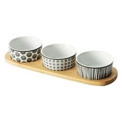 BOHEMIA snack tálkák, porcelán, 3 darab