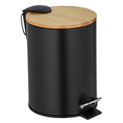 TORTONA fürdőszobai szemetes, bambusz fedéllel, Easy-Close funkcióval, 3 L, WENKO