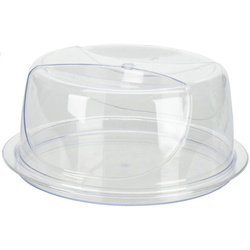 Tortatartó fedővel, műanyag, Ø 34 cm