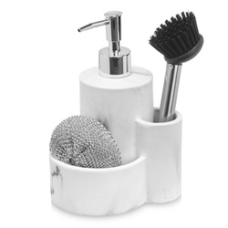 Mosogatószer adagoló, márvány minta, kefe + drótkefe