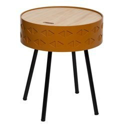 SHIRO kerek dohányzóasztal tárolóval