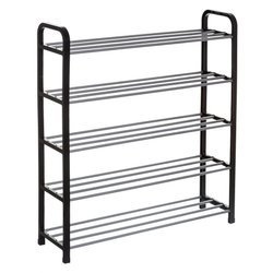 Cipősszekrény 5 szinten, 76x20x71 cm, fekete