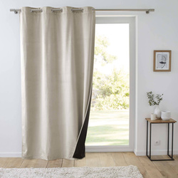 VELVET gyűrűs hőszigetelő függöny, dupla polár mikroszálas réteg, 140 x 260 cm