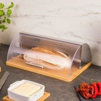 Bambusz kenyértartó, kenyér tároló, 39x27x15 cm