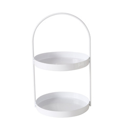 JOKO fém állvány, dekoratív, két polccal, Ø 25 cm