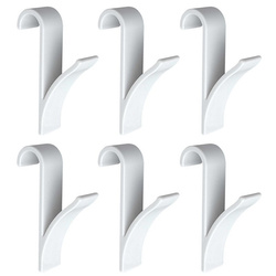 Horgok, radiátor akasztók, 6 darabos készlet, WENKO, fehér