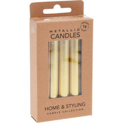 Fém asztali gyertyák paraffinból, 10 cm