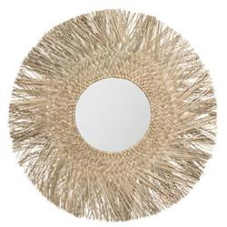 Dekoratív tükör, kerek, tengeri fű, Ø 80 cm