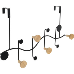 Ajtóra akasztható fogas, 10 kampóval