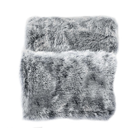 Puhos műszőrme takaró, SZÜRKE, 180 x 220 cm