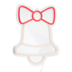 Karácsonyi neon falra, LED, 23 x 22 cm, csengő