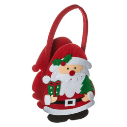 Filc kosár Mikulás alakú, 20 cm