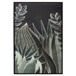 JUNGLE keretes poszter, 60 x 90 cm, zöld levelek