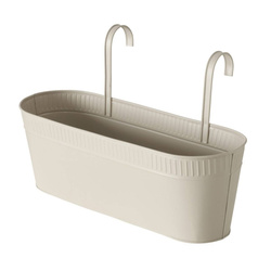 Fém virágtartó fogantyúkkal Tamina, 43 x 19 cm, bézs