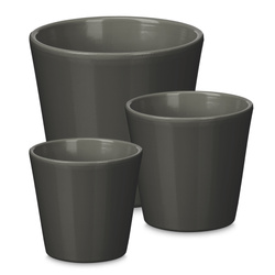 Kúpos virágcserepek készlete Ø 14, 17, 22 cm