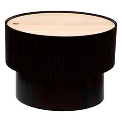 ENOLA kerek dohányzóasztal tárolóval, Ø 55 cm