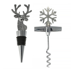 Ünnepi boros készlet, dugóhúzó és dugó