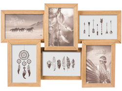 Több fényképhez készült fa keret