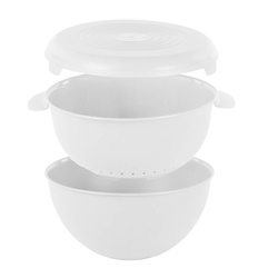 Tál szűrővel és fedéllel, Ø 24 cm