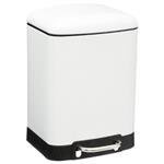 Fürdőszobai szemetes, 6 l-es szemetesedény, fehér