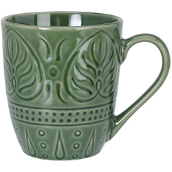 Dombornyomott mintás kerámia bögre, 390 ml