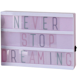 Tablica podświetlana z literami, LED, 21 x 16 cm