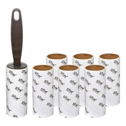 Ruhatisztító kefe szőrből + 6 vég, szürke